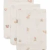 New Lot de 3 gants de toilette en gaze de coton Animal Friends Gant De Toilette