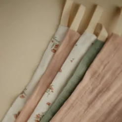 Mushie Lot de 5 gants de toilette Pink Flowers