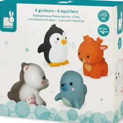 Janod Lot de 4 gicleurs de bain Animaux polaires