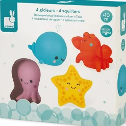 Best Lot de 4 gicleurs de bain Animaux marins Jouet De Bain