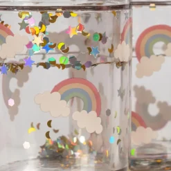 Konges Slojd Lot de 2 gobelets à paillettes Arc-en-ciel