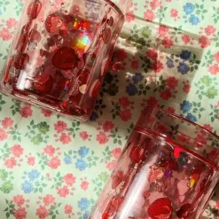 Konges Slojd Lot de 2 gobelets à paillettes Fragola