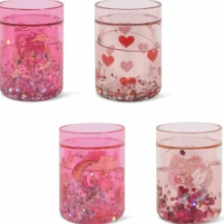 Konges Slojd Lot de 4 gobelets Glitter Pink mix