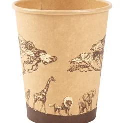 Clearance Lot de 8 gobelets Safari Kraft (255 ml) Gobelets En Carton
