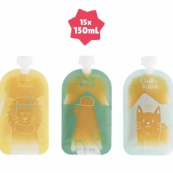 Outlet Lot de 15 gourdes réutilisables (150 ml) Gourde Alimentaire