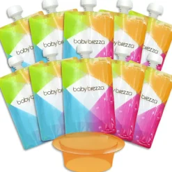 babybrezza Lot de 10 Gourdes réutilisables (200 ml)