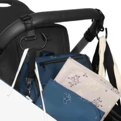 Dooky Lot de 2 grands crochets pour poussette noir