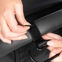 Dooky Lot de 2 grands crochets pour poussette noir