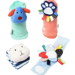 Oxybul Lot de 4 hochets pieds et poignets