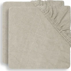Jollein Lot de 2 housses de matelas à langer en éponge Nougat (75 x 85 cm)
