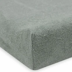 New Lot de 2 housses de matelas à langer en éponge Sea Green-Ivory (50 x 70 cm) Housse De Matelas À Langer