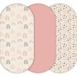 Yunioo Lot de 3 housses de matelas à langer Rosetta (40 x 80 cm)