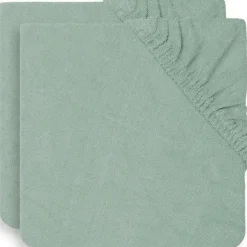 Jollein Lot de 2 housses de matelas à langer en éponge Ash Green (50 x 70 cm)