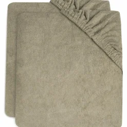 Jollein Lot de 2 housses de matelas à langer en éponge Olive Green (75 x 85 cm)