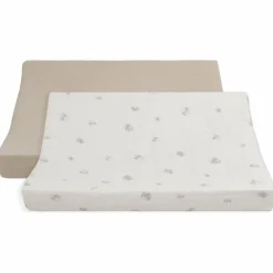 Outlet Lot de 2 housses de matelas à langer Tender Beige-Clover (45 x 70 cm) Housse De Matelas À Langer