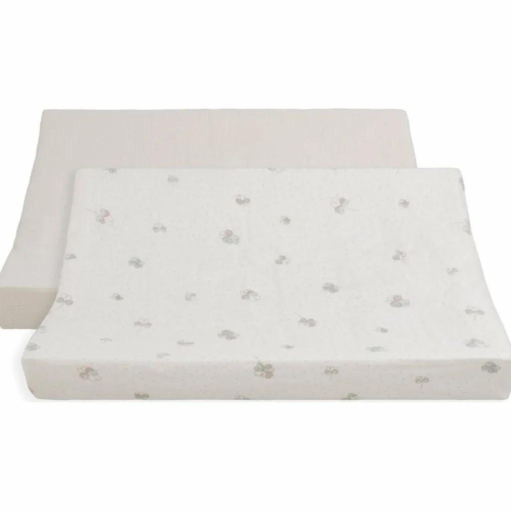 Baby's Only Lot de 2 housses de matelas à langer Tender Linen-Clover (45 x 70 cm)