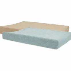 Jollein Lot de 2 housses de matelas à langer Sea Green-Biscuit (50 x 70 cm)