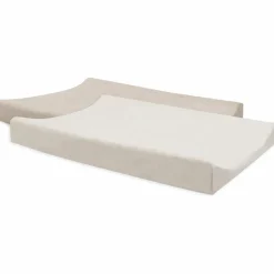Sale Lot de 2 housses de matelas à langer en éponge Oatmeal-Sand (50 x 70 cm) Housse De Matelas À Langer