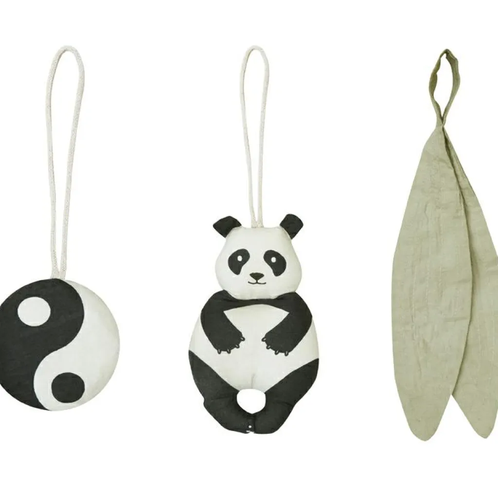 Lorena Canals Lot de 3 jouets à suspendre bamboo Panda