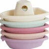 Mushie Lot de 5 jouets de bain Boats Petal