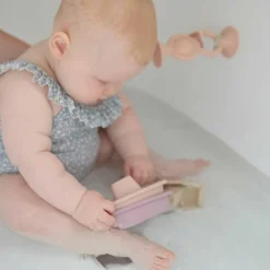 Mushie Lot de 5 jouets de bain Boats Petal