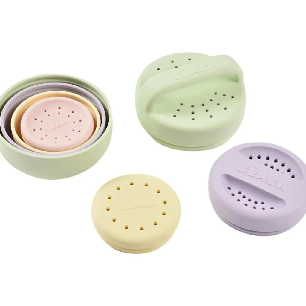 Béaba Lot de 4 jouets de bain en silicone