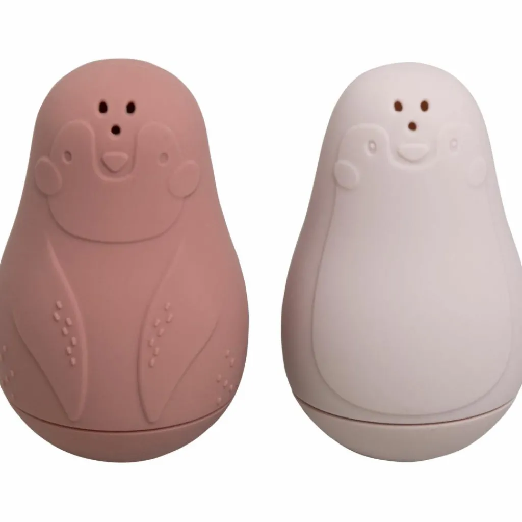 Outlet Lot de 2 jouets de bain Pingouin Stone Red-Vieux Rose Jouet De Bain