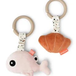 Done by Deer Lot de 2 jouets d'éveil à suspendre Wally rose