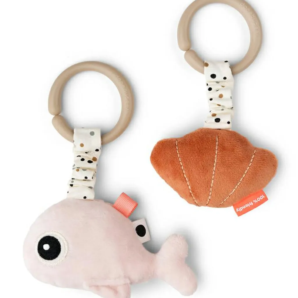 Done by Deer Lot de 2 jouets d'éveil à suspendre Wally rose