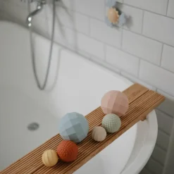 Mushie Lot de 3 jouets sensoriels Nesting Spheres Powder Blue