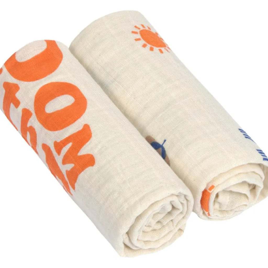 Lässig Lot de 2 langes Blossom nature (60 x 60 cm)