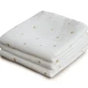 Discount Lot de 3 langes en coton bio Crowns (60 x 60 cm) Lange