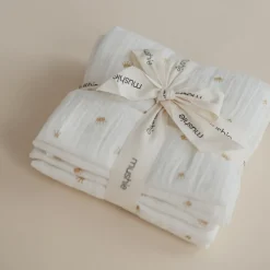 Discount Lot de 3 langes en coton bio Crowns (60 x 60 cm) Lange