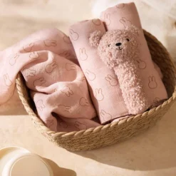 Outlet Lot de 3 langes en coton Miffy Silhouettes Wild Rose (70 x 70 cm) Lange