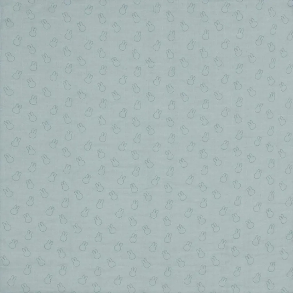 Hot Lot de 3 langes en coton Miffy Silhouettes Sea Green (70 x 70 cm) Lange