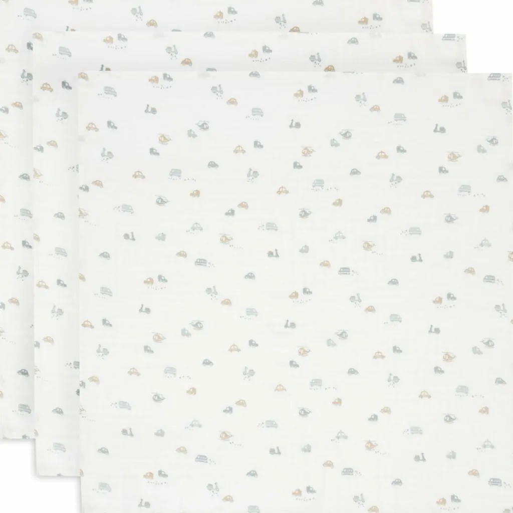 Jollein Lot de 3 langes en coton On the Go (70 x 70 cm)