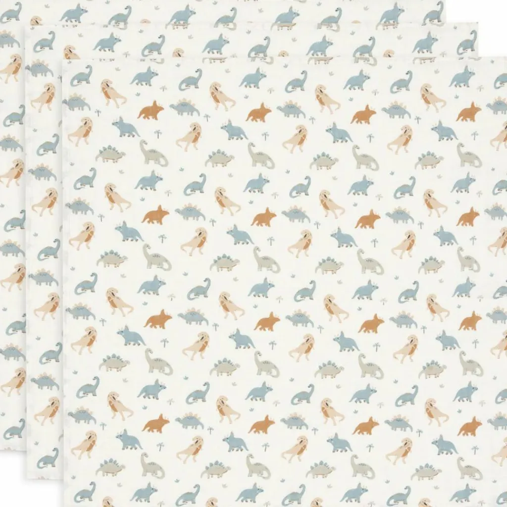 Jollein Lot de 3 langes en coton Roarsome (70 x 70 cm)