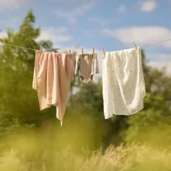 Jollein Lot de 3 langes en coton Twinkling Wild Rose (70 x 70 cm)