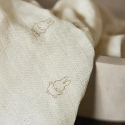 New Lot de 3 langes en gaze de coton Happy Miffy Nougat (70 x 70 cm) Lange