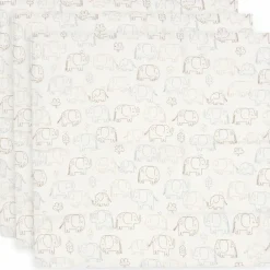Jollein Lot de 3 langes en gaze de coton Elephant Tales (70 x 70 cm)