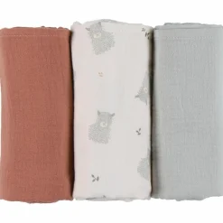 Sale Lot de 3 langes en gaze de coton bio (70 x 70 cm) Lange