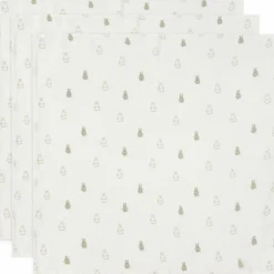Jollein Lot de 3 langes en gaze de coton Happy Miffy Olive Green (70 x 70 cm)