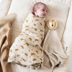 Trixie Lot de 3 langes en mousseline Lively Lion (55 x 55 cm)