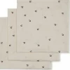 Konges Slojd Lot de 3 langes en mousseline Cherry Blush (65 x 65 cm)