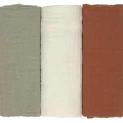 Lässig Lot de 3 langes en mousseline Little Forest (60 x 60 cm)