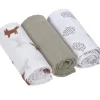 Lot de 3 langes en mousseline Little Forest Renard (60 x 60 cm) Lange