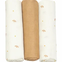 Online Lot de 3 langes en mousseline Gatsby écru (70 x 70 cm) Lange