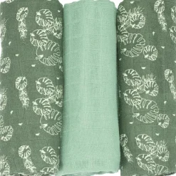 Best Lot de 3 langes en mousseline de coton Feuille (70 x 70 cm) Lange