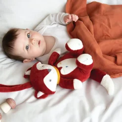 Trois Kilos Sept Lot de 3 langes en mousseline de coton Oies (70 x 70 cm)