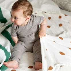 Lässig Lot de 3 langes Happy Rascals Smile bleu ciel (60 x 60 cm)